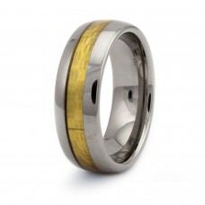 Tungsten Carbide Ring w/ Gold Inlay